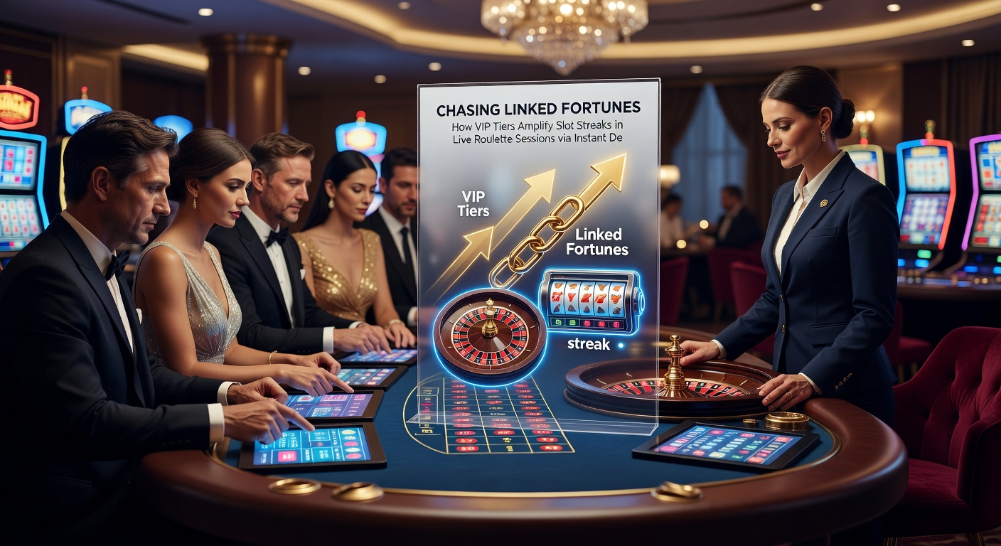 Grafik zeigt VIP-Stufen mit steigenden Boni und Slot-Roulette-Verknüpfungen durch schnelle Einzahlungen