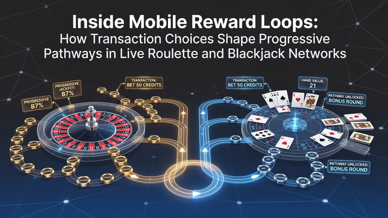Darstellung mobiler Belohnungsschleifen mit Transaktionsflüssen in Live-Roulette- und Blackjack-Netzwerken